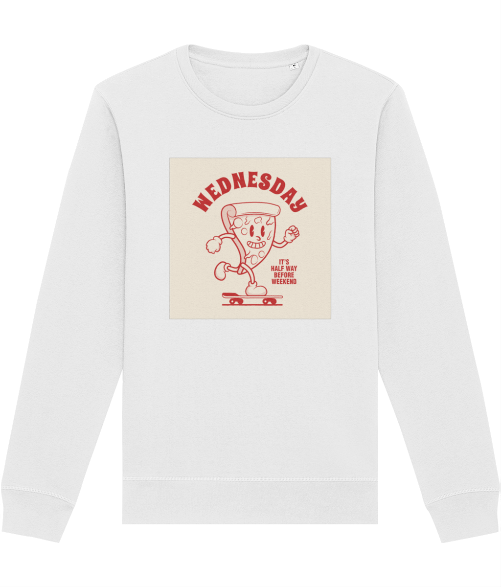 Make a statement with the Positive 'Half-Way Wednesday' Retro Organic Cotton Sweatshirt today!
