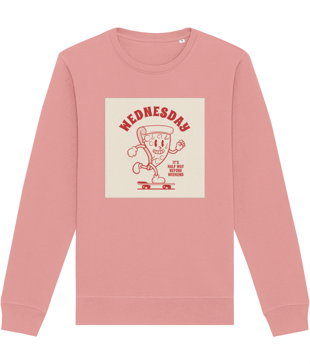 The Positive 'Half-Way Wednesday' Retro Organic Cotton Sweatshirt blends comfort with retro charm!