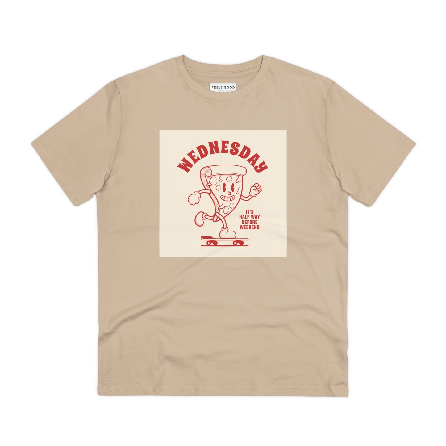 Look great in a Positive 'Half-Way Wednesday' retro organic cotton t-shirt—perfect for any retro fan!