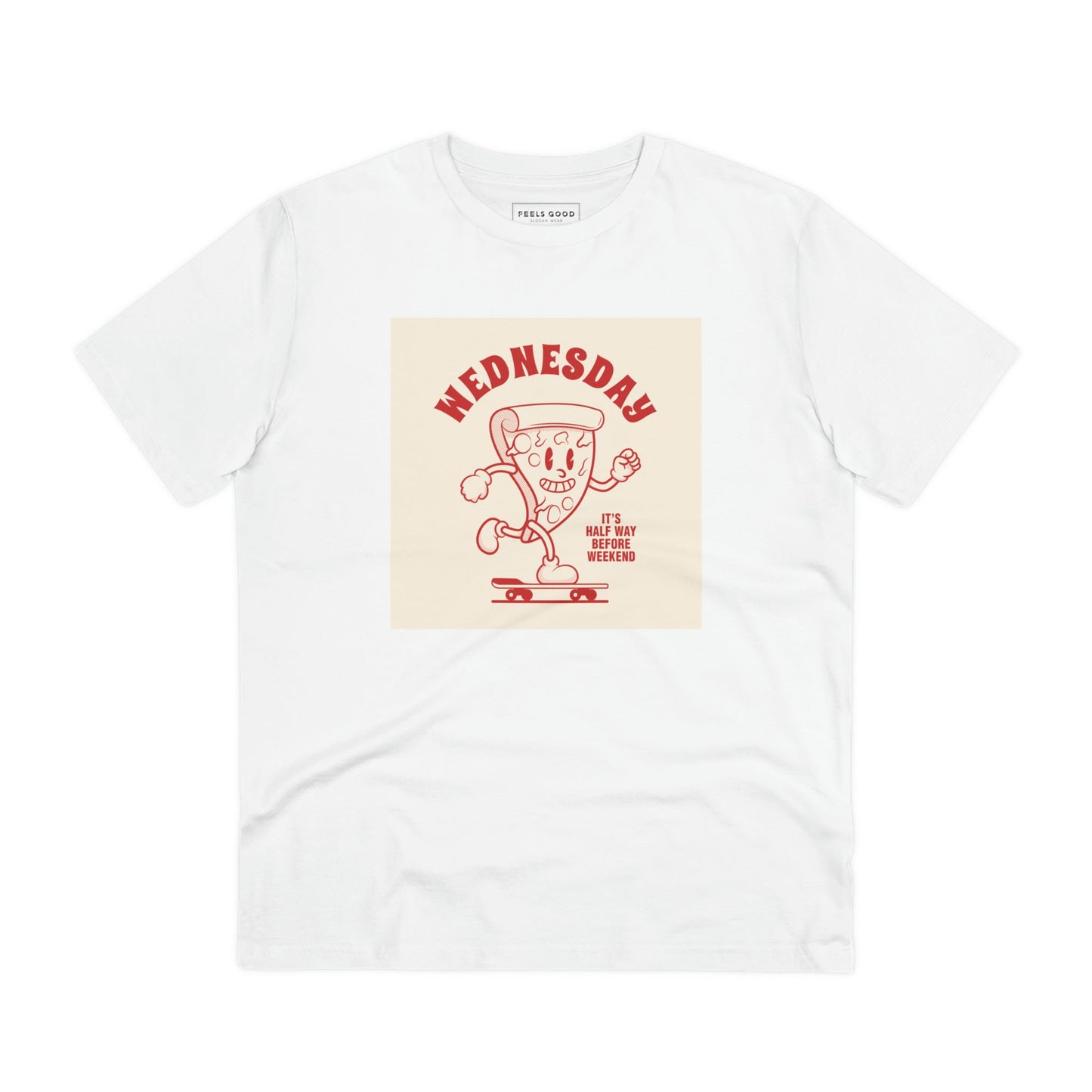 A must-have for retro lovers, the Positive 'Half-Way Wednesday' retro organic cotton t-shirt rocks!