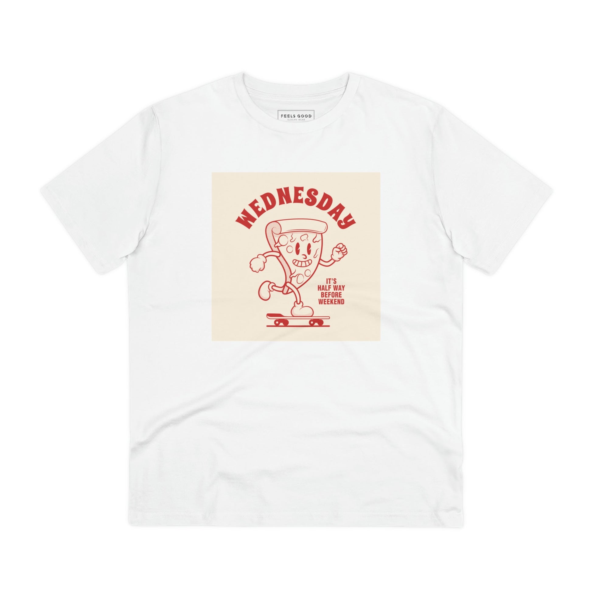 A must-have for retro lovers, the Positive 'Half-Way Wednesday' retro organic cotton t-shirt rocks!