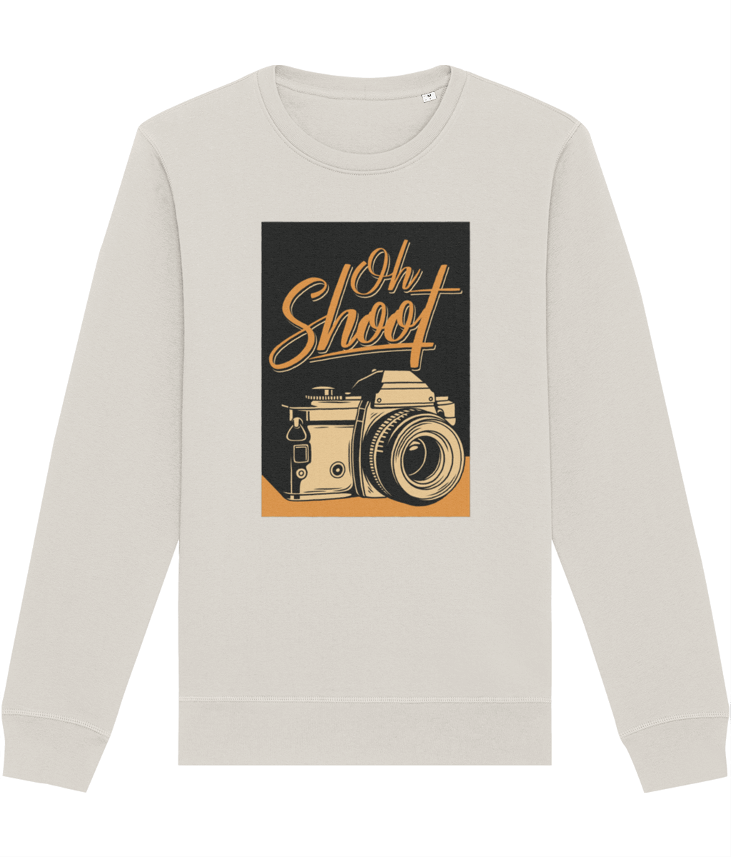 A perfect crew sweatshirt, the Positive 'Oh Shoot!' Retro Organic Cotton Sweatshirt is pure vintage!