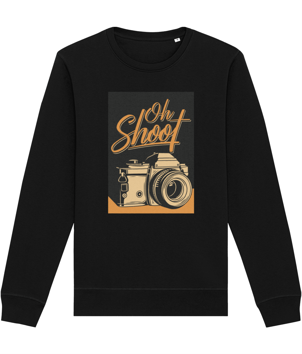 Get the Positive 'Oh Shoot!' Retro Organic Cotton Sweatshirt – ideal for vintage men’s sweatshirts!