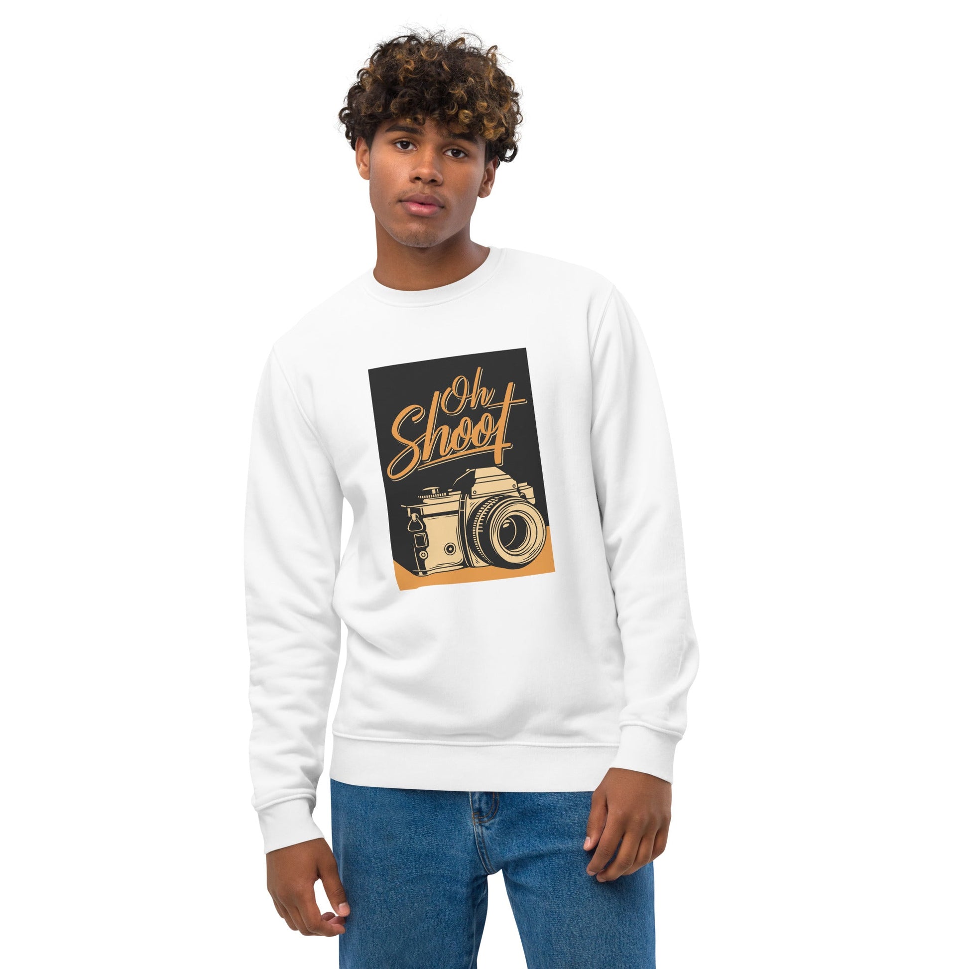 The Positive 'Oh Shoot!' Retro Organic Cotton Sweatshirt is the ultimate retro sweatshirt for men!