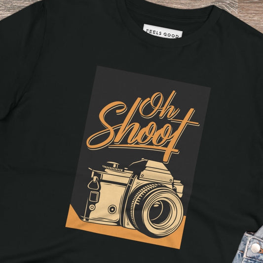 Stay stylish in the Positive 'Oh Shoot!' retro organic cotton t-shirt – a must-have retro slogan tee!