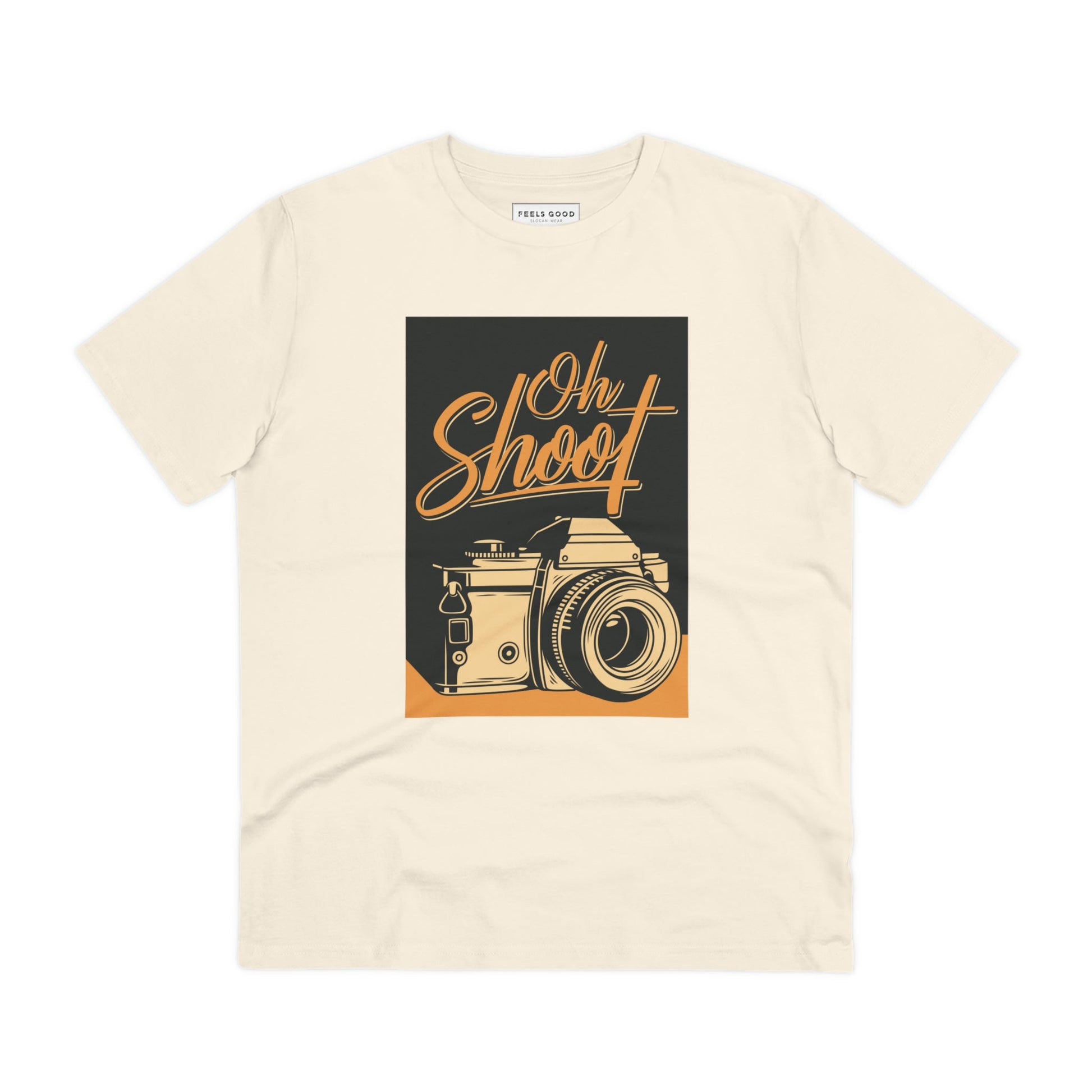 Love vintage? The Positive 'Oh Shoot!' retro organic cotton t-shirt is the perfect retro style t-shirt!