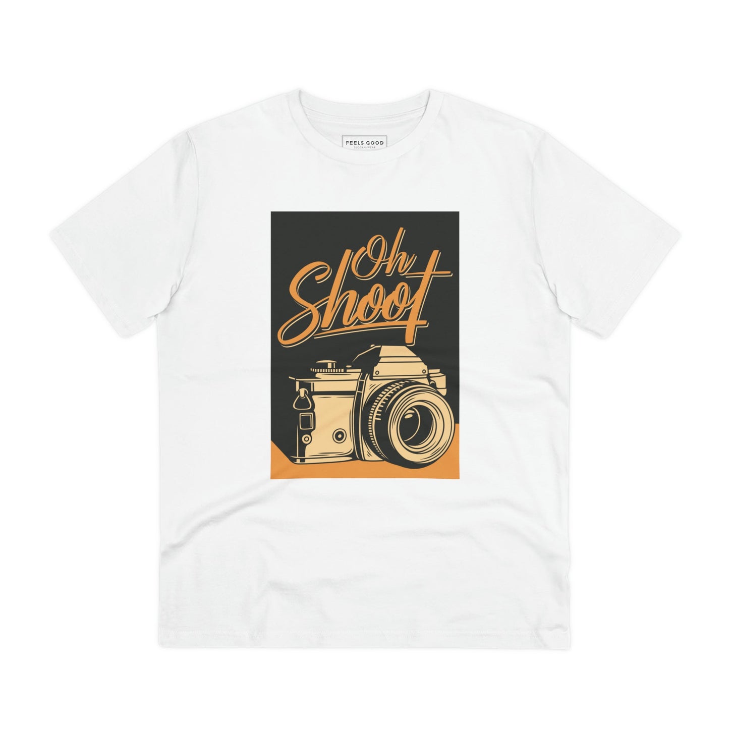 Get your hands on the Positive 'Oh Shoot!' retro organic cotton t-shirt, the perfect retro t-shirt for men!