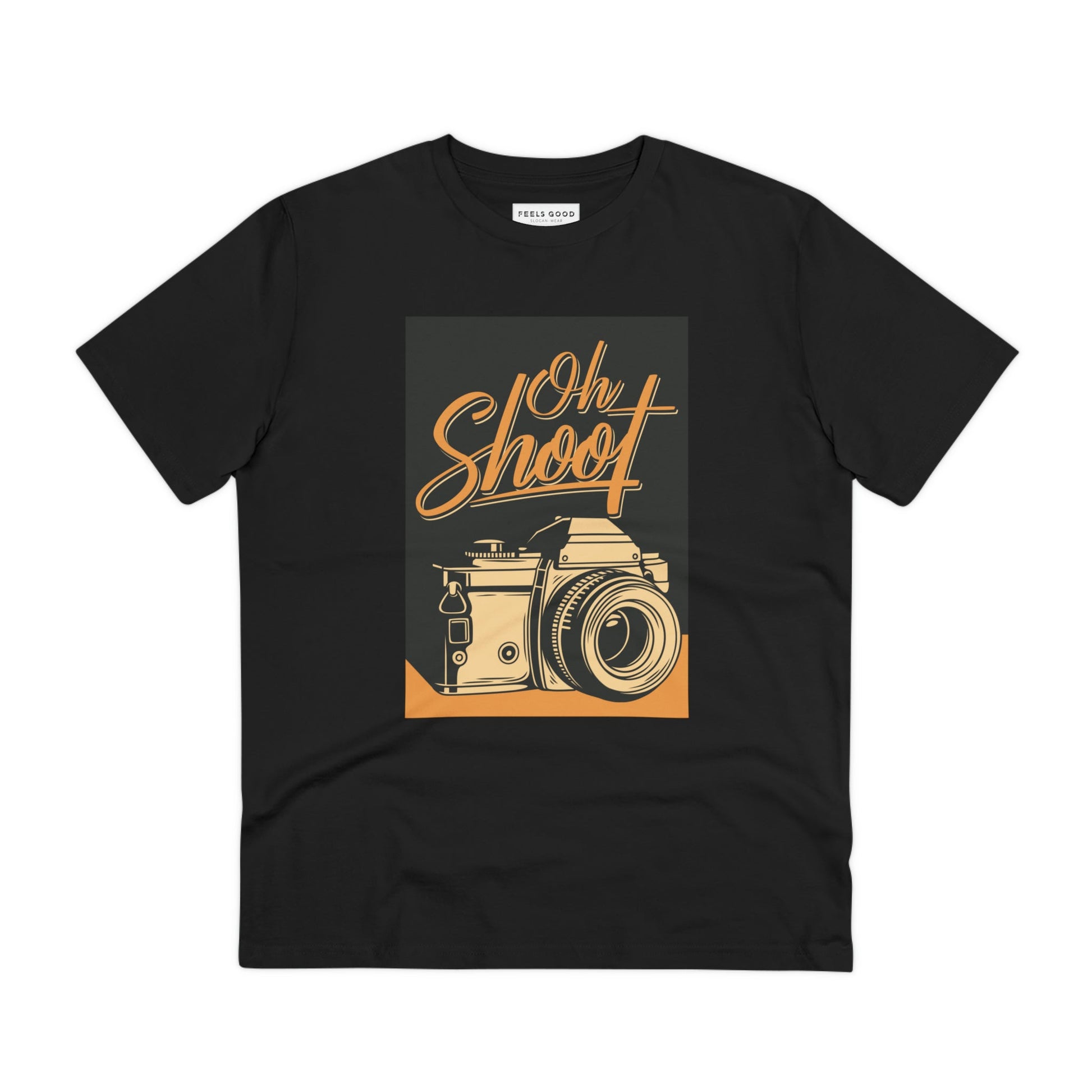 Upgrade your wardrobe with the Positive 'Oh Shoot!' retro organic cotton t-shirt, a retro classic tee!