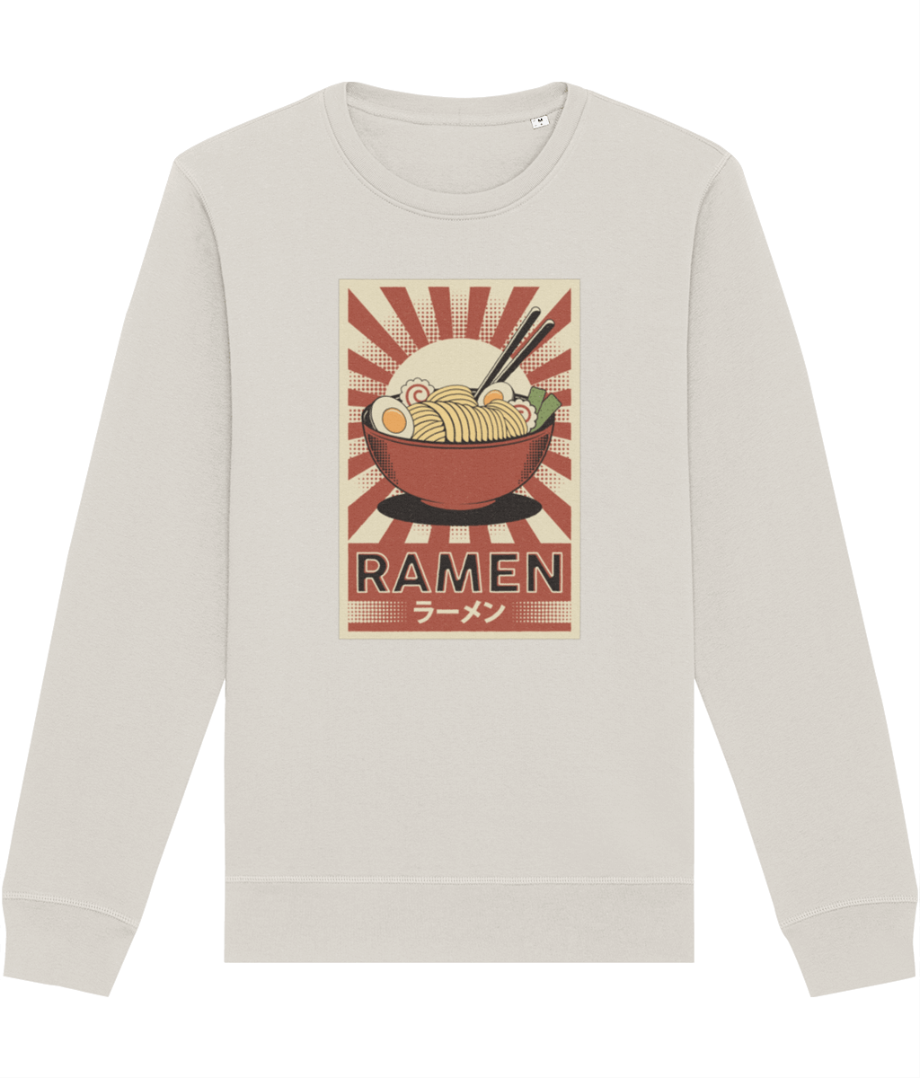 Vintage graphic sweatshirts – Positive 'Ramen' Japanese Retro Organic Cotton Sweatshirt


