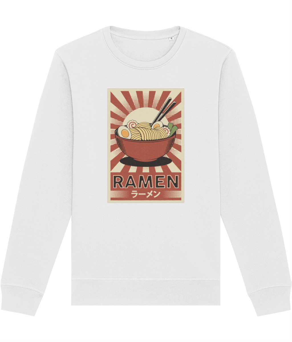 Positive 'Ramen' Japanese Retro Organic Cotton Sweatshirt – vintage ramen print

