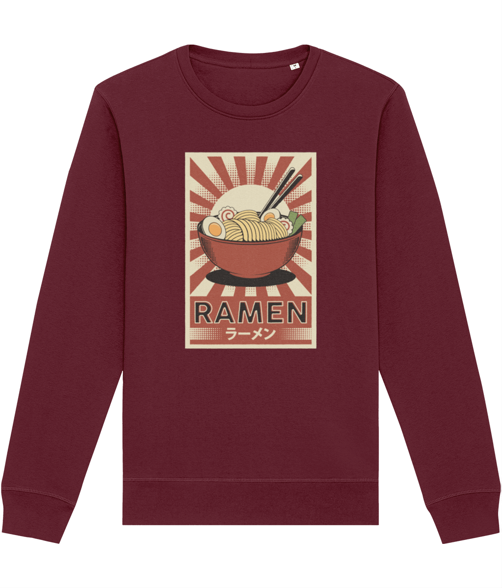 Crew sweatshirt UK – Positive 'Ramen' Japanese Retro Organic Cotton Sweatshirt

