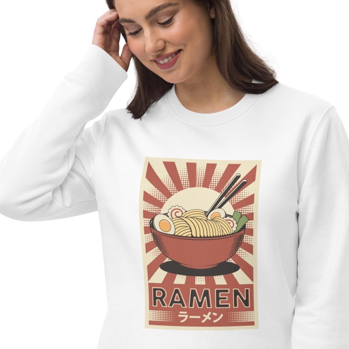 Positive 'Ramen' Japanese Retro Organic Cotton Sweatshirt – vintage graphic sweatshirts


