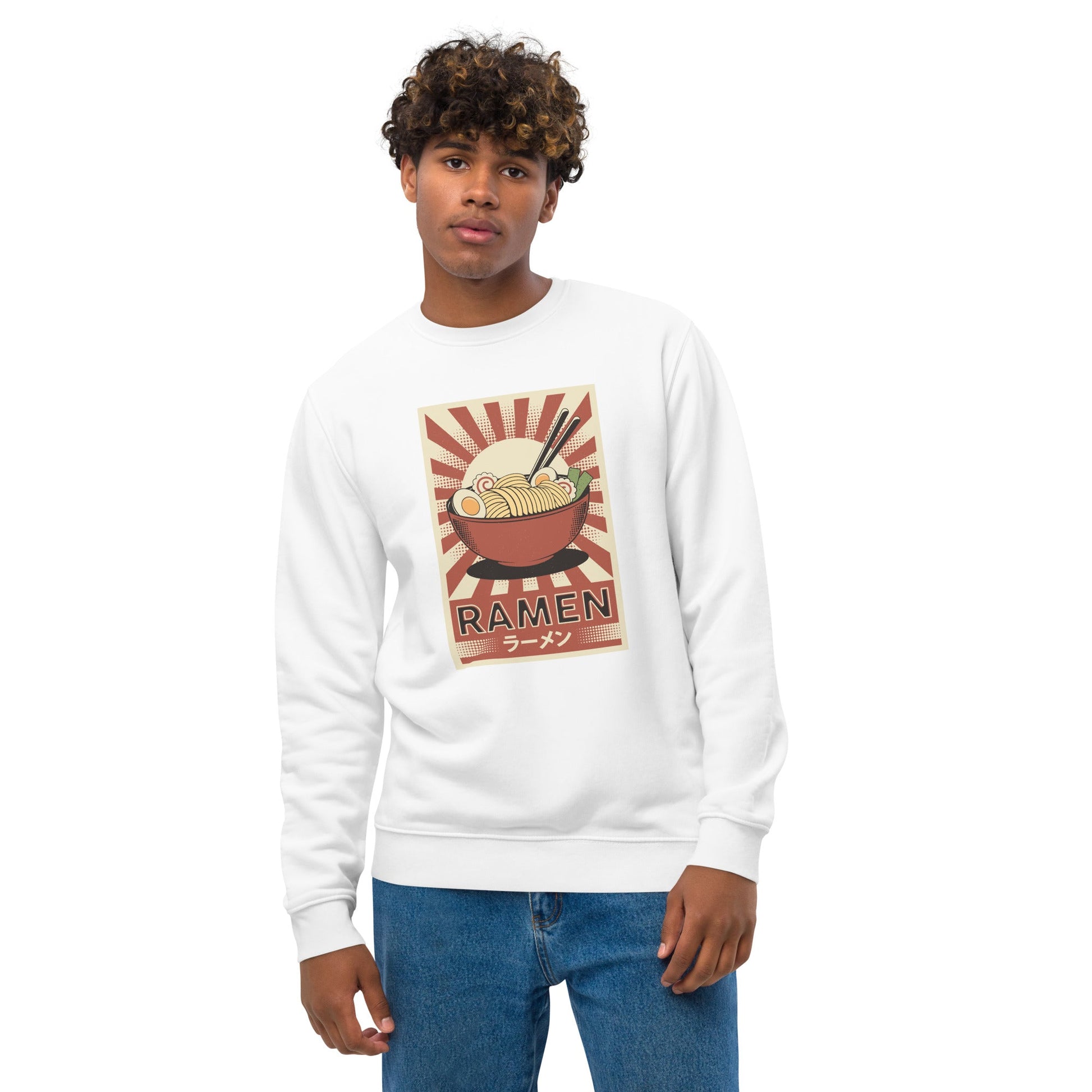 Retro sweatshirt style – Positive 'Ramen' Japanese Retro Organic Cotton Sweatshirt


