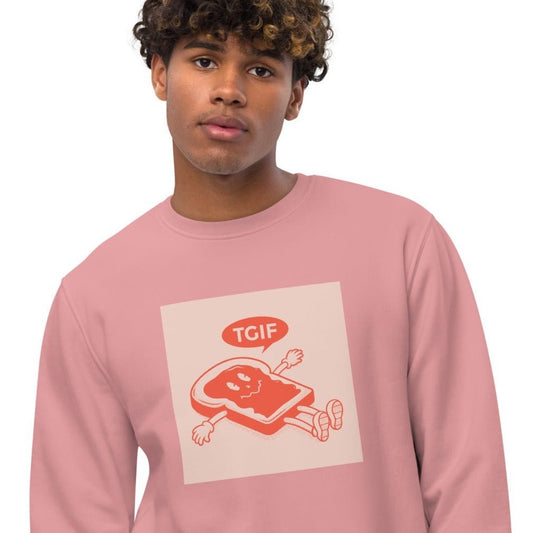 Positive 'Thank God It's Friday' retro organic cotton Sweatshirt – a must-have vintage graphic sweatshirt!