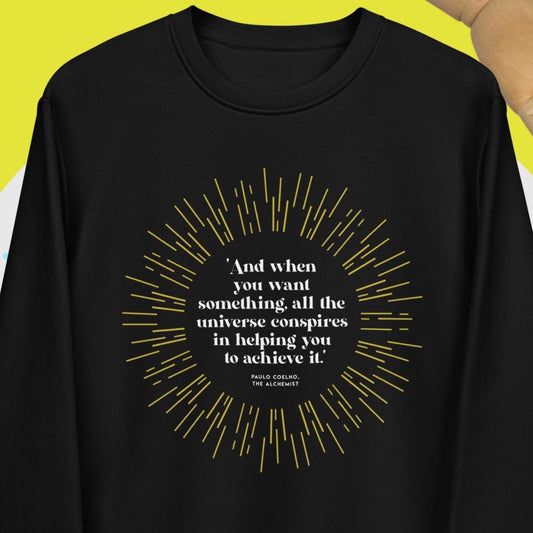 Positive 'The Alchemist's' Paulo Coelho Organic Cotton Sweatshirt - slogan jumpers womens style

