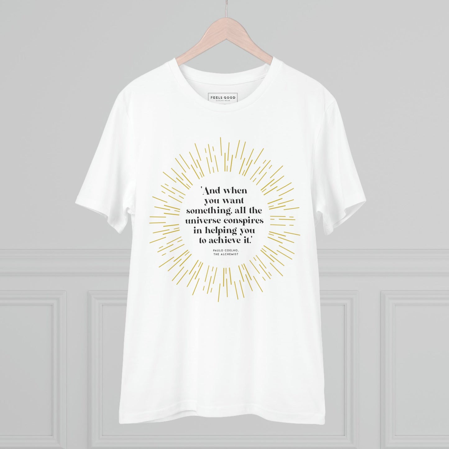 Uplifting and ethical fashion: Positive The Alchemists organic cotton t-shirt.


