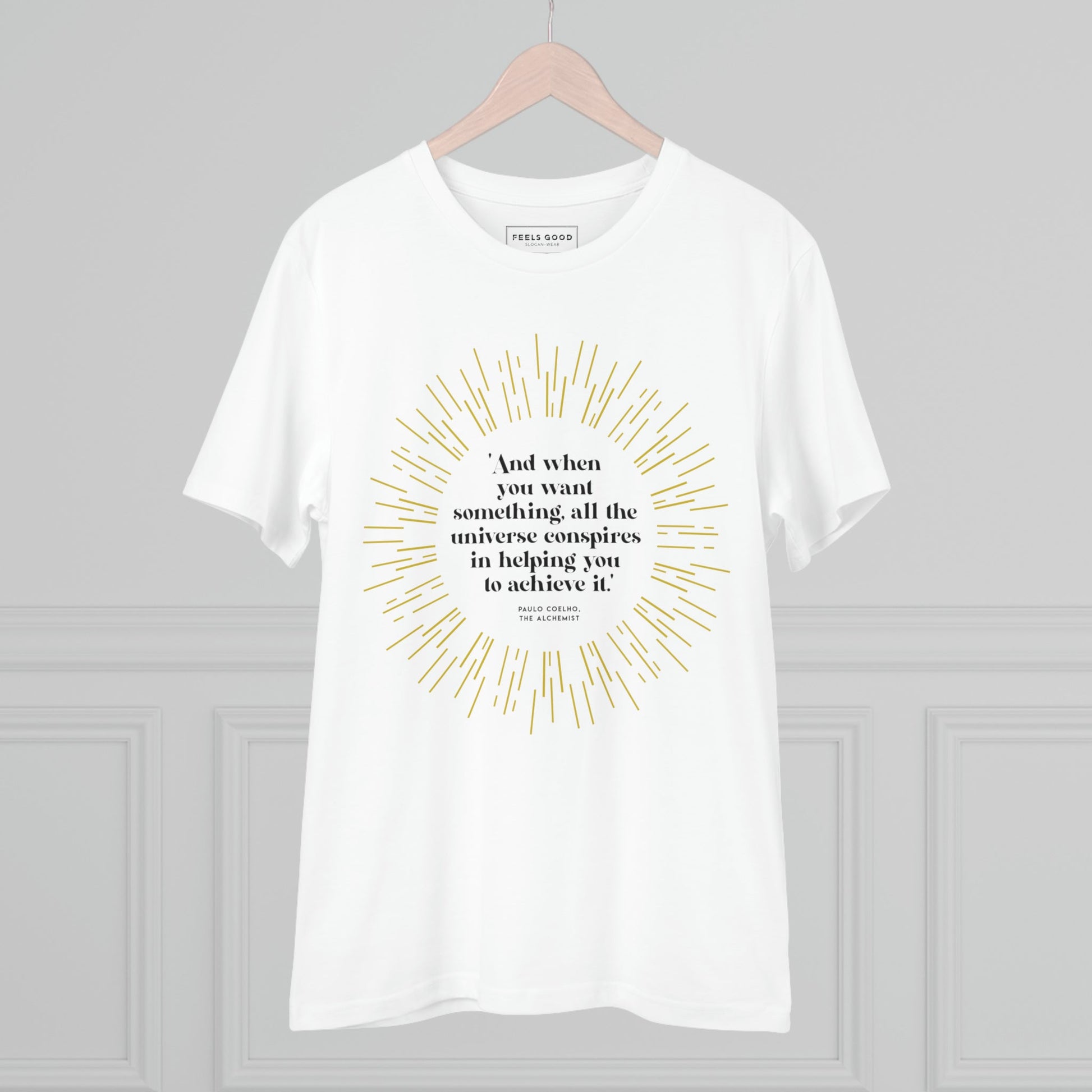 Uplifting and ethical fashion: Positive The Alchemists organic cotton t-shirt.


