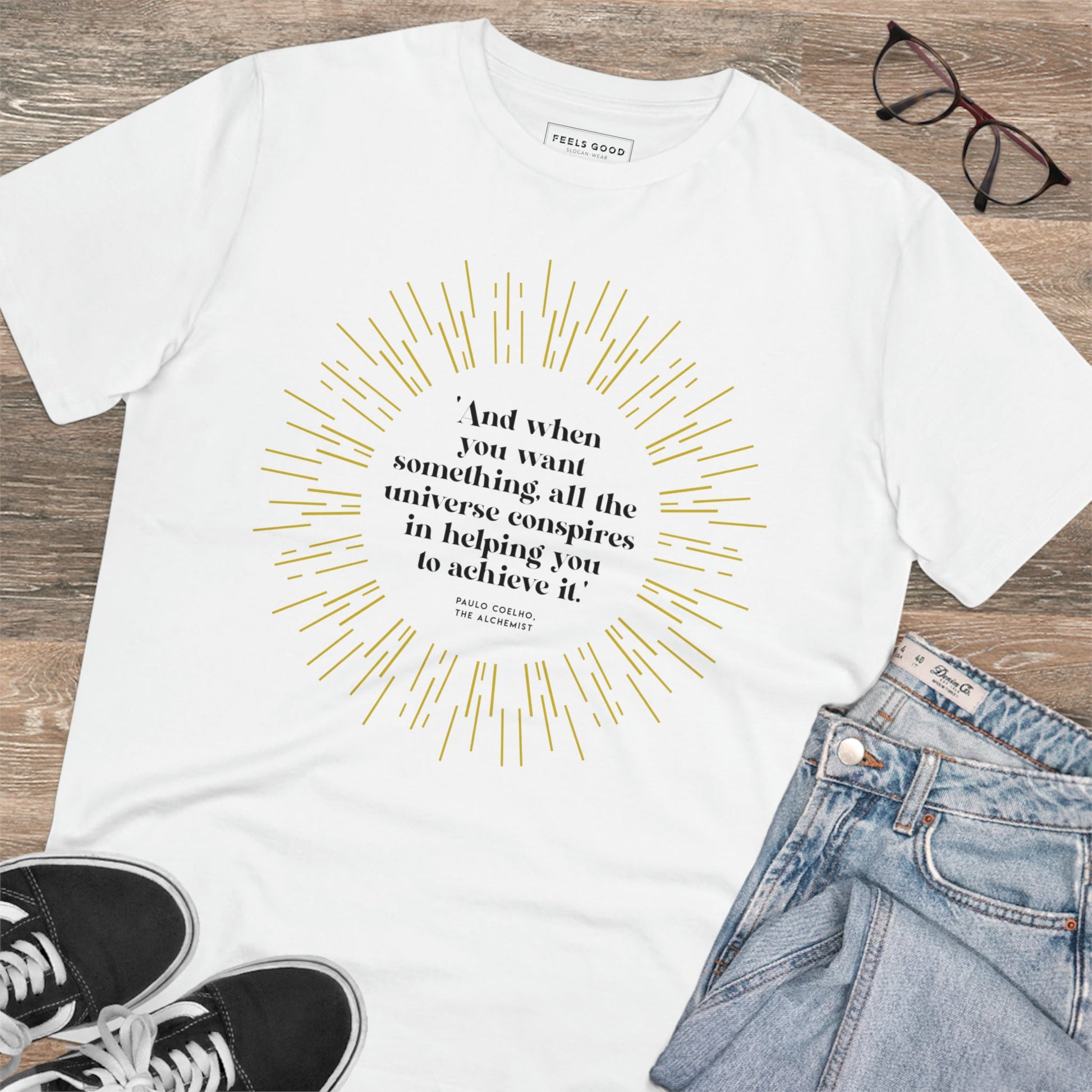 Empowering Positive The Alchemists tee crafted from premium organic cotton.