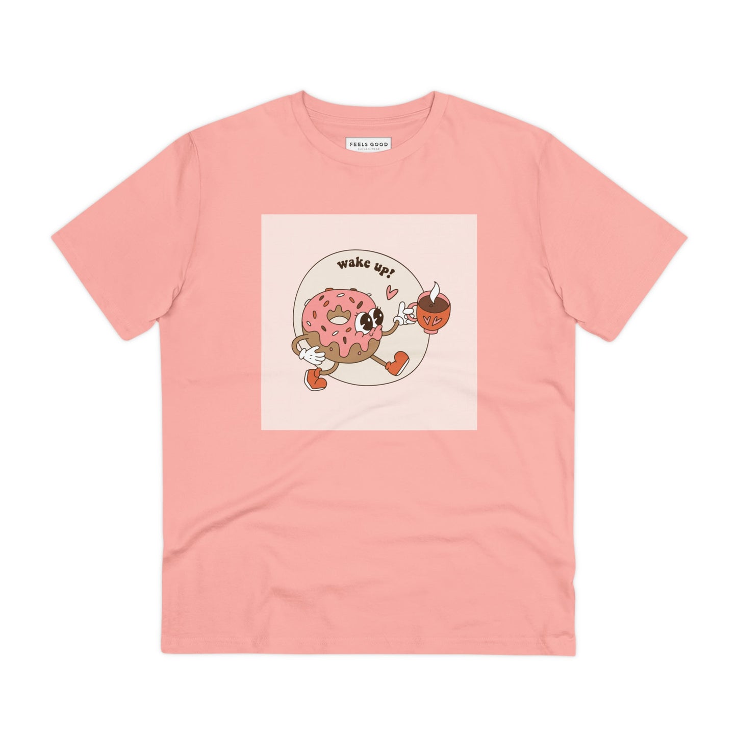 Show off a positive mindset with the 'Wake Up' retro organic cotton t-shirt. Vintage slogan t-shirt!