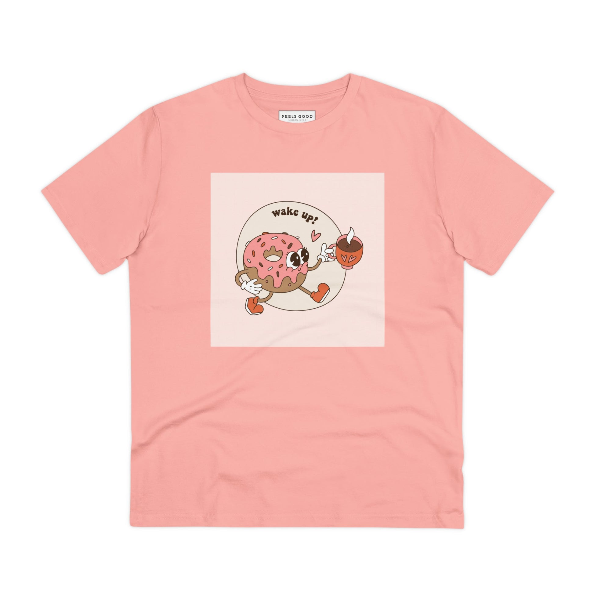 Show off a positive mindset with the 'Wake Up' retro organic cotton t-shirt. Vintage slogan t-shirt!