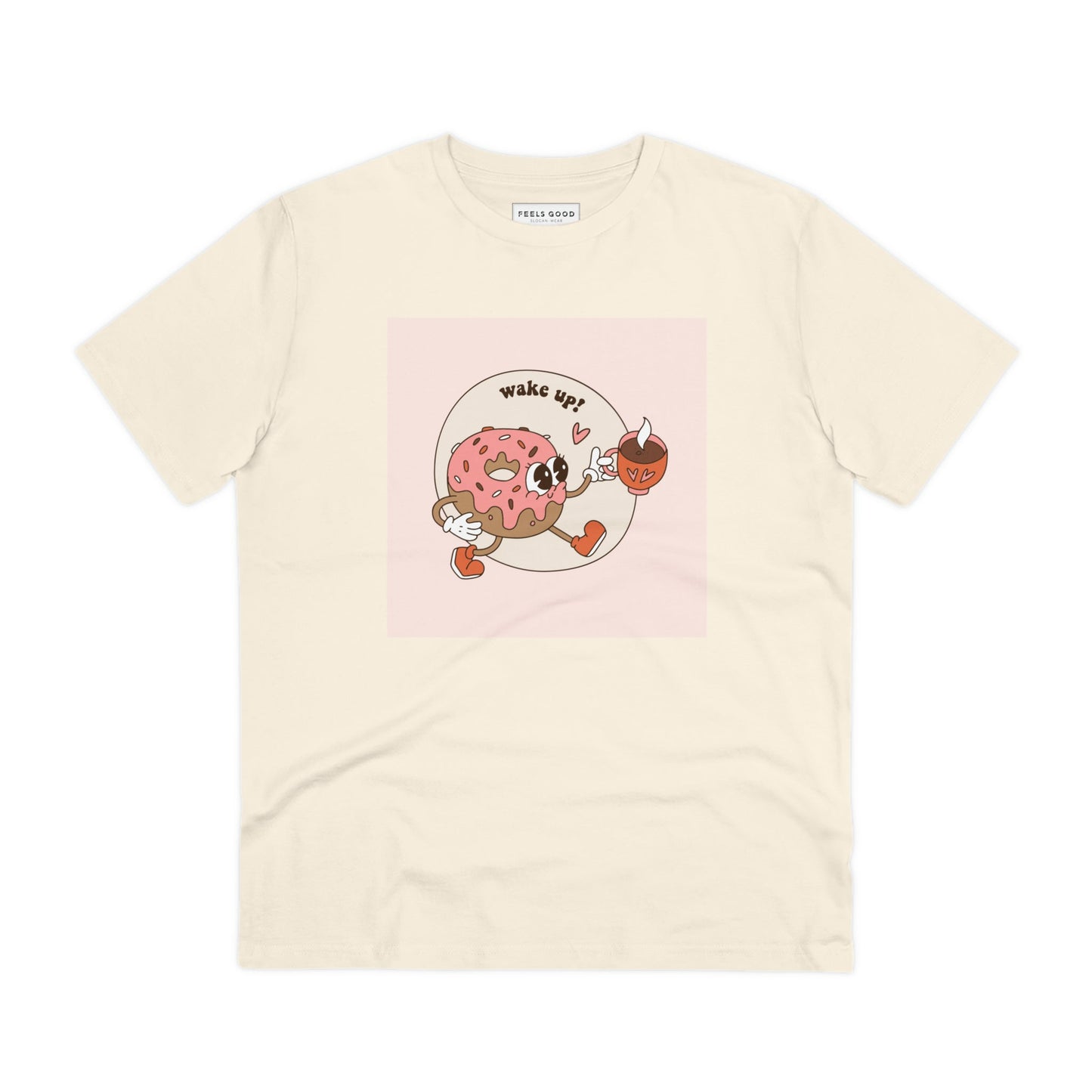 Add a classic touch with the 'Wake Up' retro organic cotton t-shirt. Must-have retro women's tees.