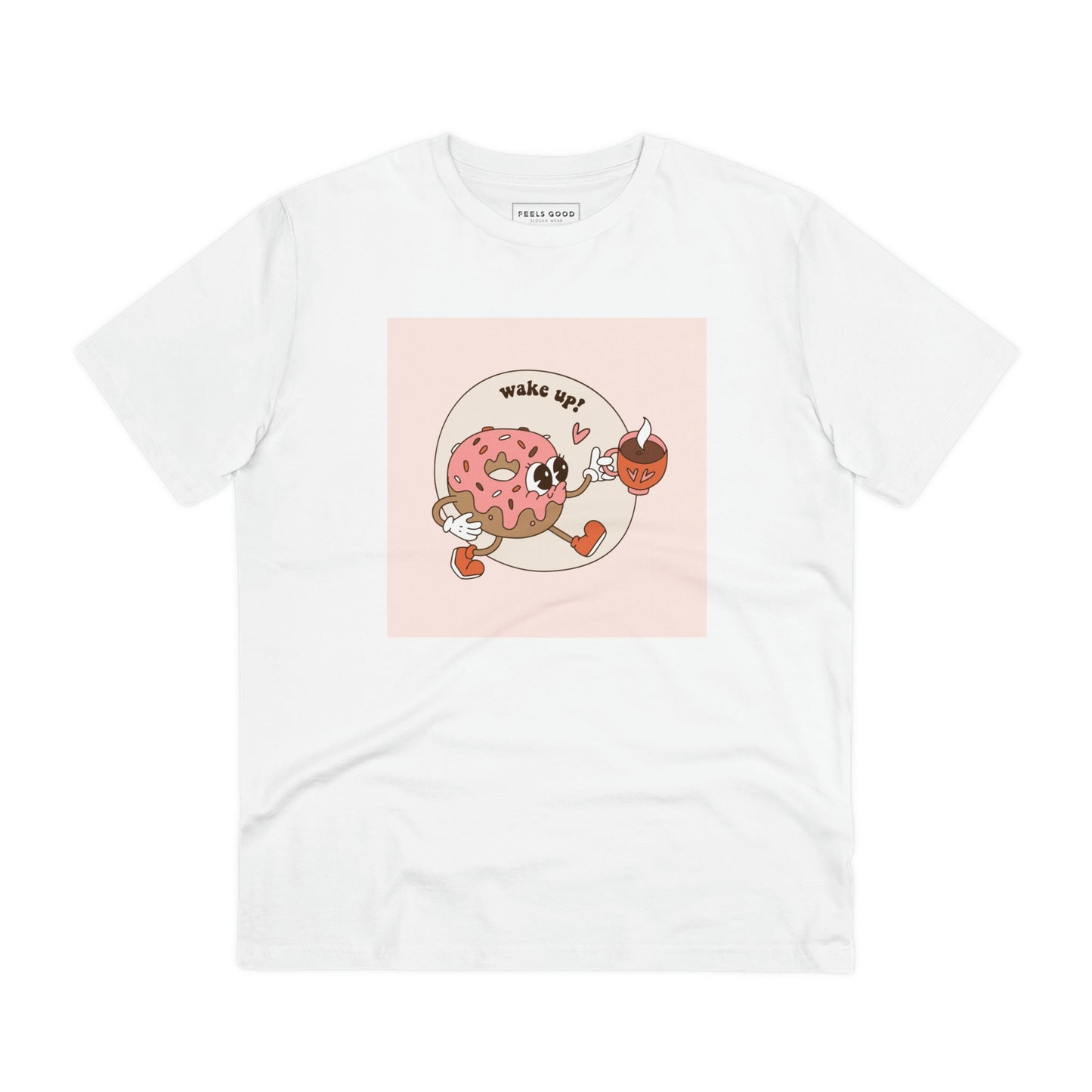 Get a positive retro vibe with the 'Wake Up' retro organic cotton t-shirt. Best retro style t-shirts!