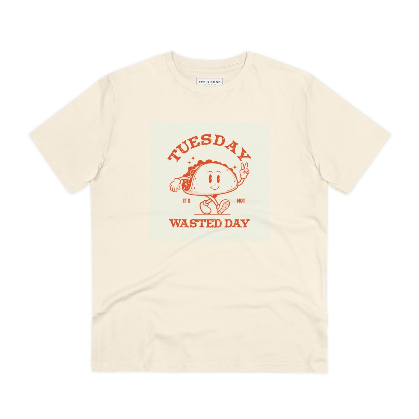 Love retro t shirts for women? The positive 'Wasted Day Tuesday' retro organic cotton t-shirt is perfect!