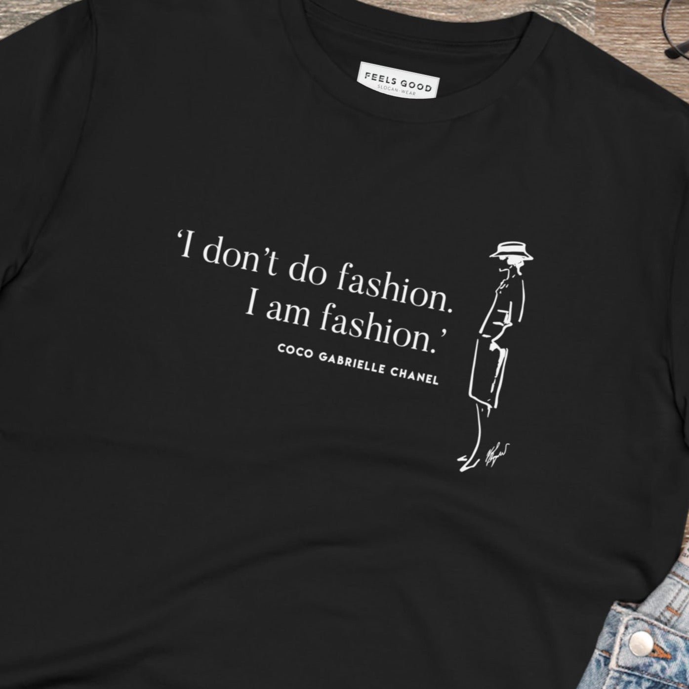 Classic & bold – Quotes 'I Am Fashion' Coco organic cotton t-shirt, inspired by Vivienne Westwood t-shirt.
