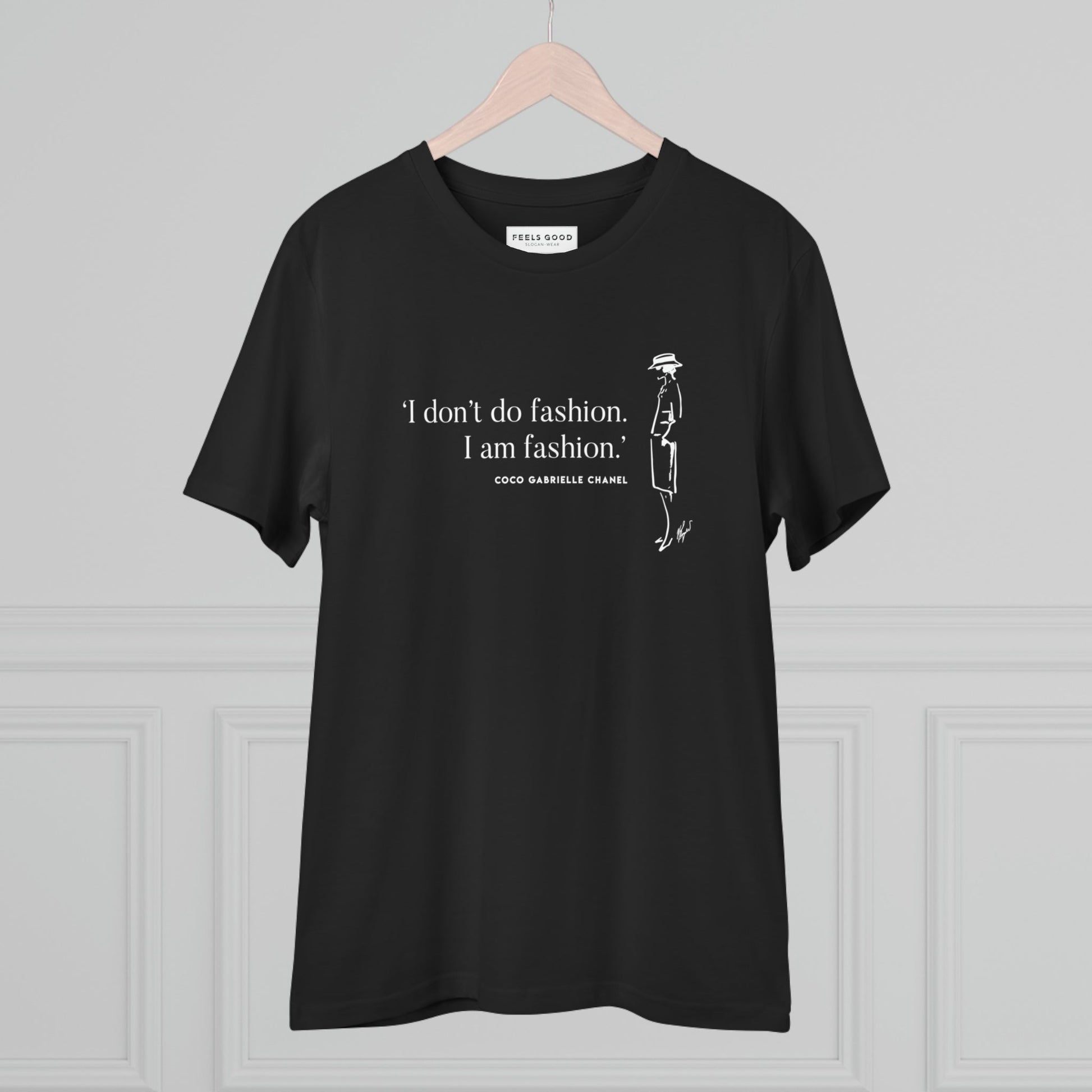 Luxe streetwear vibe – Quotes 'I Am Fashion' Coco organic cotton t-shirt, your next Dior t shirt favorite.