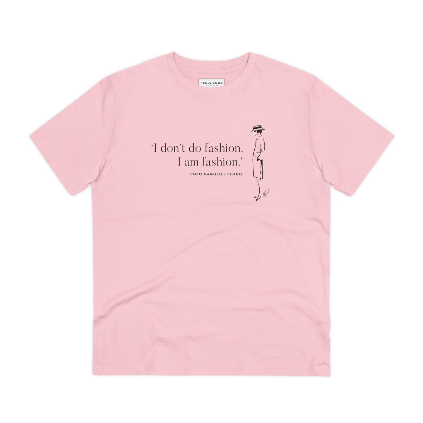 A timeless piece, Quotes 'I Am Fashion' Coco organic cotton t-shirt – the Chanel t-shirt for trendsetters.