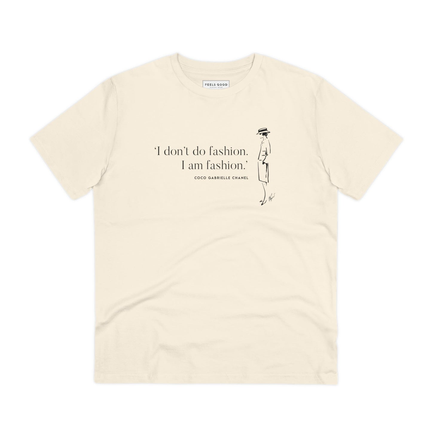 Chic meets comfort – Quotes 'I Am Fashion' Coco organic cotton t-shirt, your new Dior t shirt alternative.