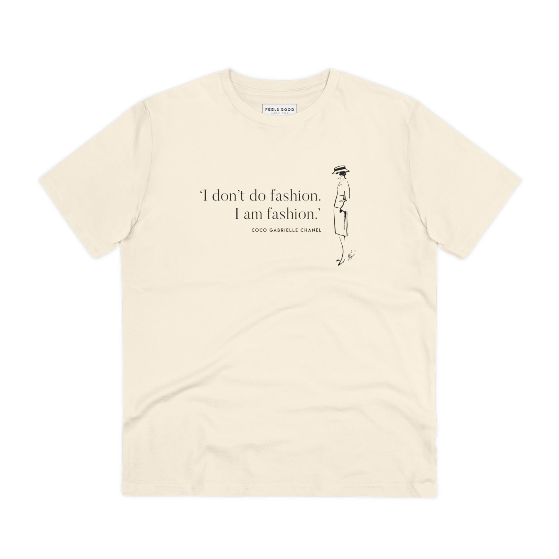 Chic meets comfort – Quotes 'I Am Fashion' Coco organic cotton t-shirt, your new Dior t shirt alternative.