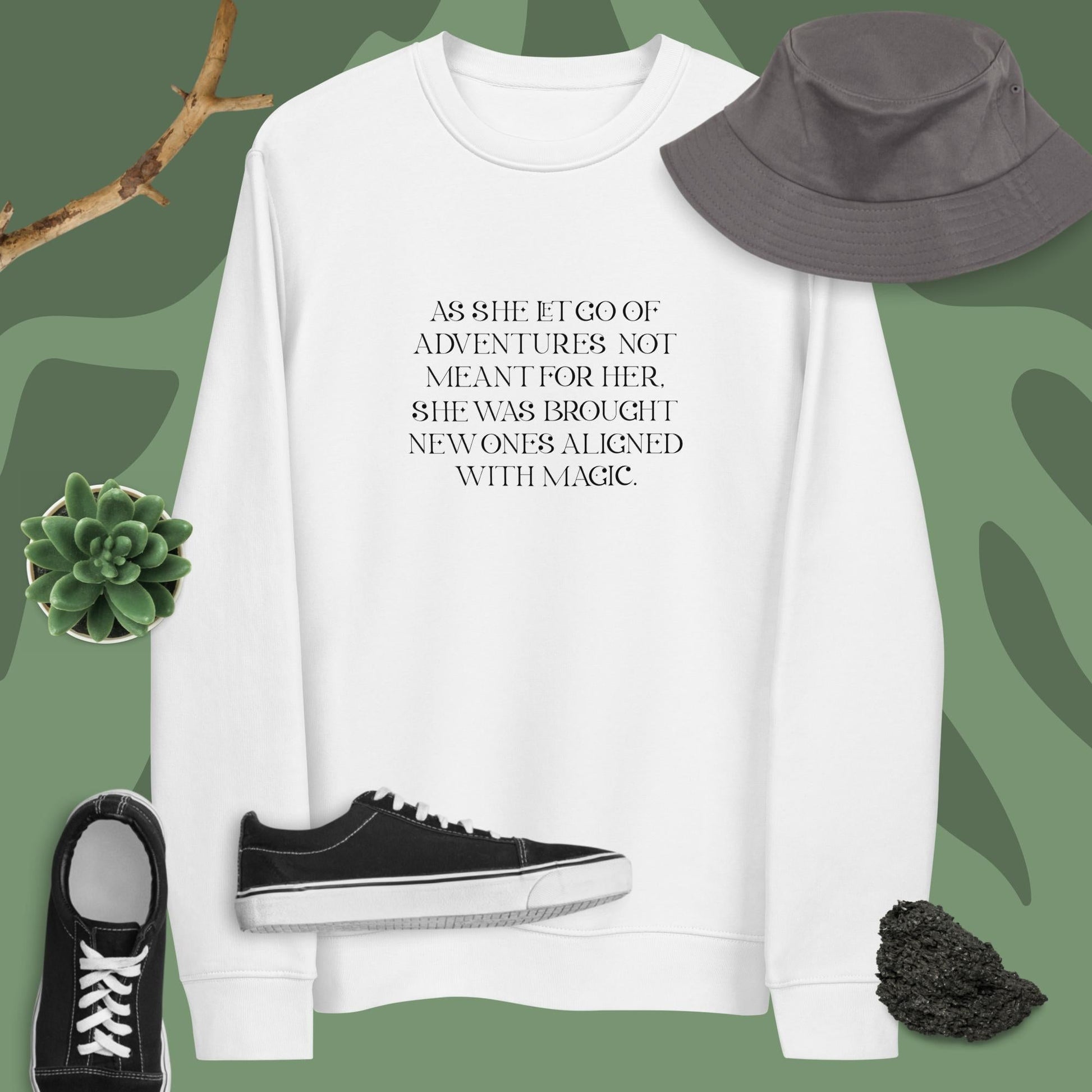 Quotes 'Kismet' Organic Cotton Sweatshirt – feminist Sweatshirt UK exclusive for equality

