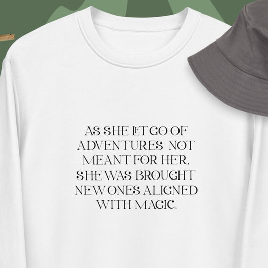 Quotes 'Kismet' Organic Cotton Sweatshirt – feminist Sweatshirt with empowering slogan design

