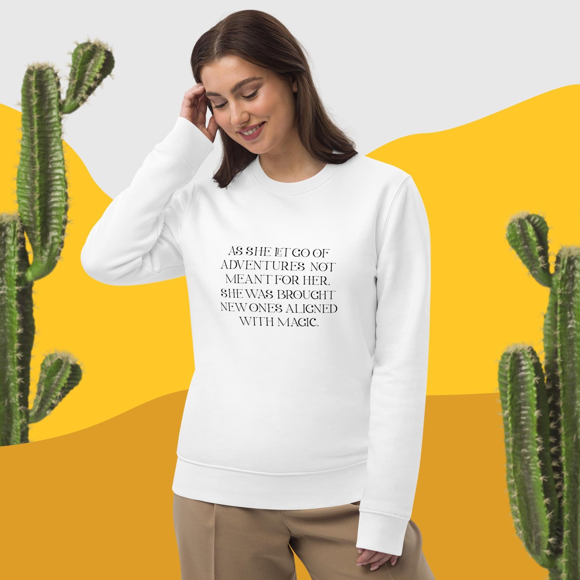 Quotes 'Kismet' Organic Cotton Sweatshirt – unisex feminist slogan Sweatshirt for bold voices


