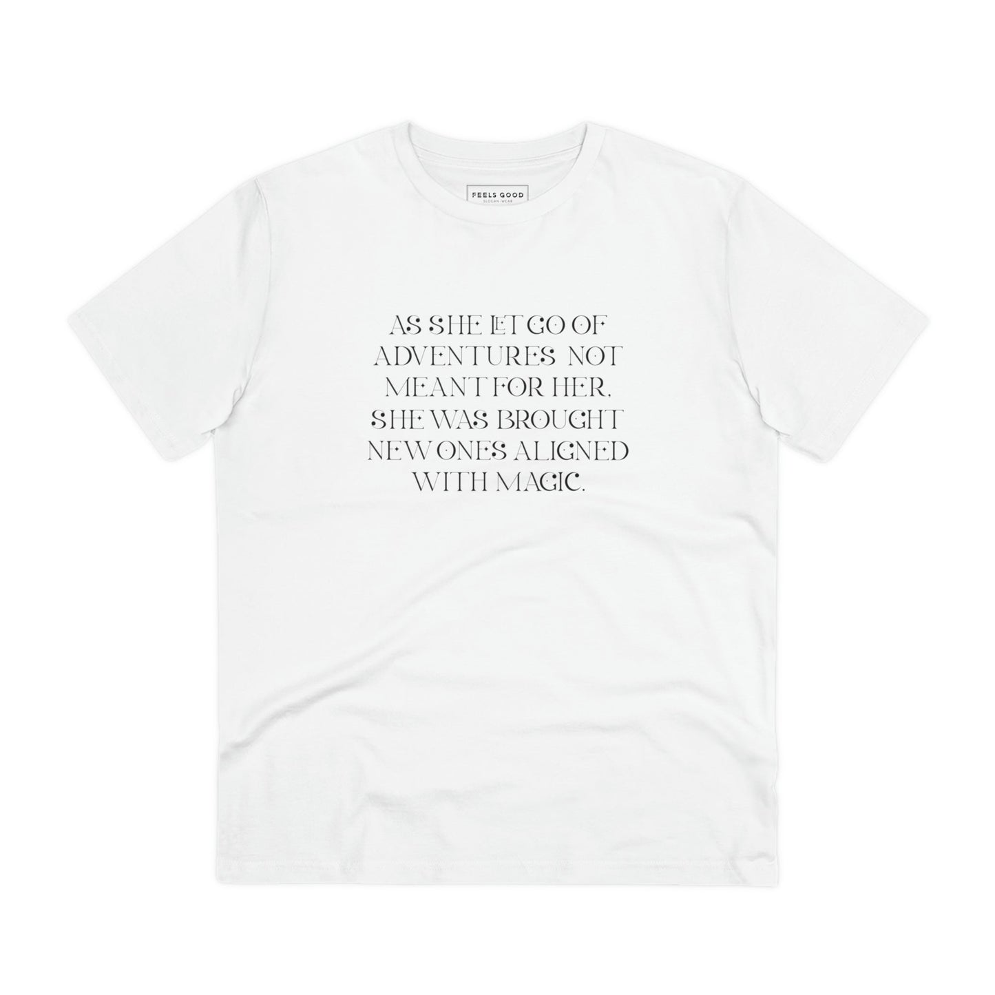Quotes 'Kismet' Organic Cotton T-shirt – gender-neutral tshirt with bold print

