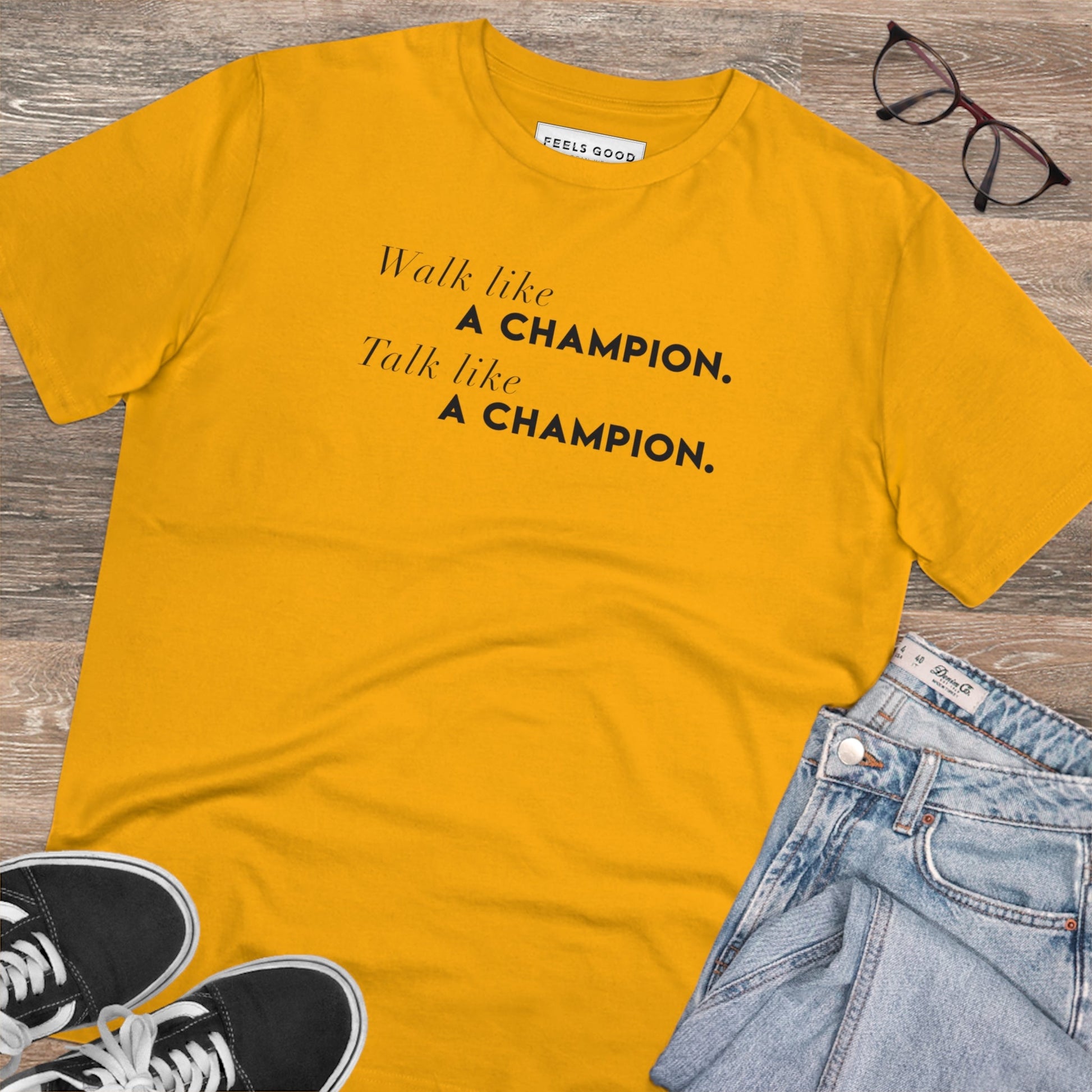 Rock a tee streetwear vibe with the Reggae 'Champion' Organic Cotton T-shirt today!
