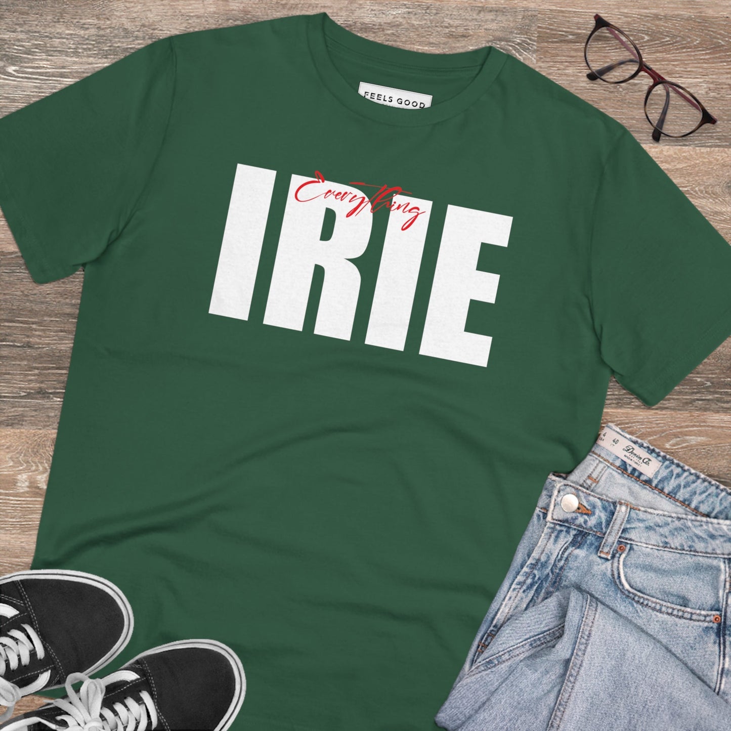 Reggae Everything Irie Organic Cotton T-Shirt - high-quality organic cotton t shirts with a comfortable fit and stylish design.