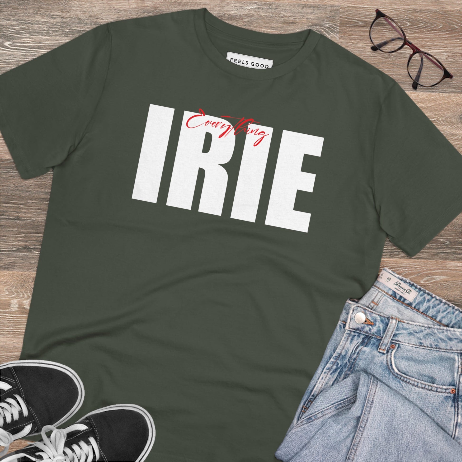 Reggae 'Everything Irie' Organic Cotton T-shirt - Hip Hop Tshirt - streetwear brands