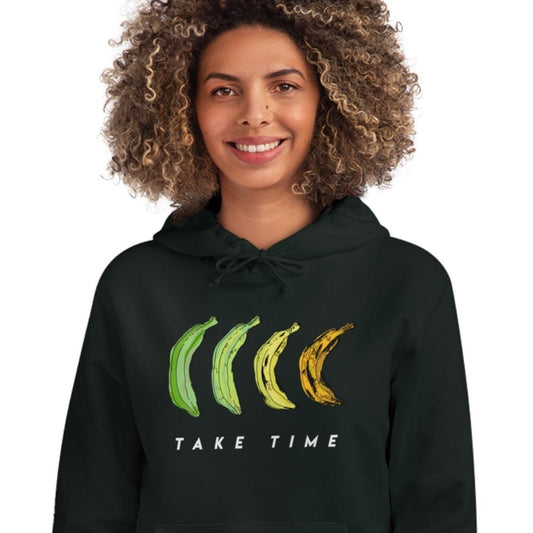 Reggae 'Take Time' Organic Cotton Hoodie – Band hoodies with reggae flair for men.

