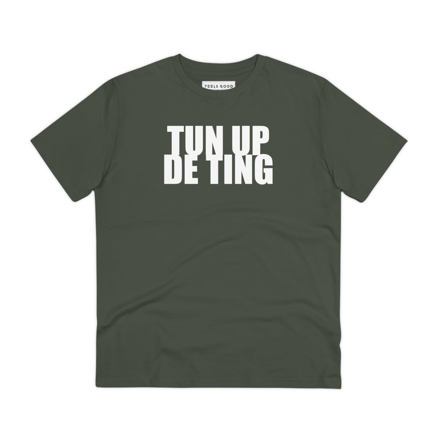 Organic cotton t-shirt blending hip hop energy with reggae-inspired graphics.

