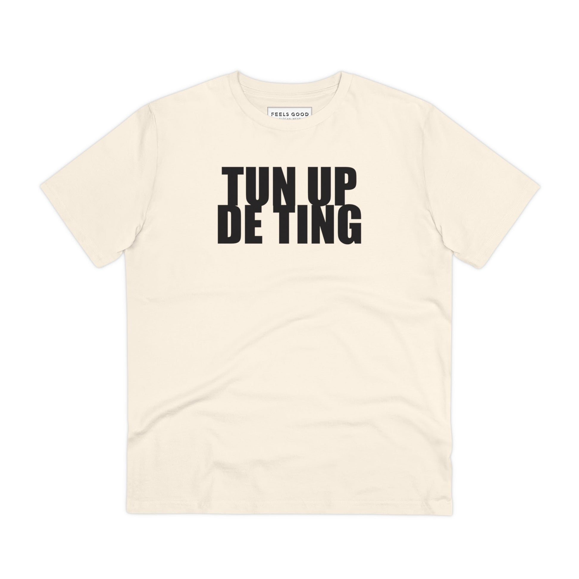 Reggae 'Turn It Up' Organic Cotton T-shirt - stylish tee streetwear piece with music feel.