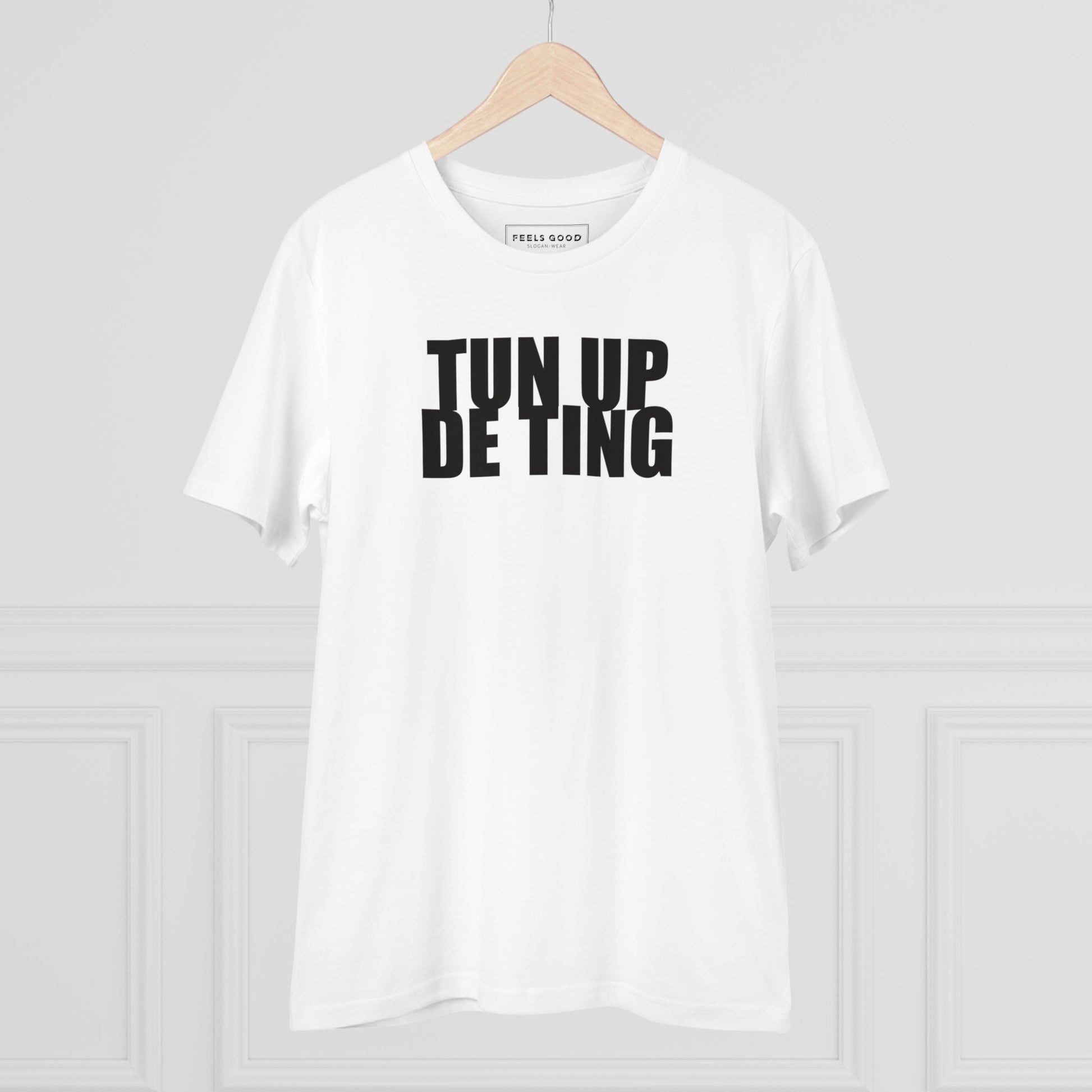 Reggae 'Turn It Up' Organic Cotton T-shirt - vibrant band tshirts with music edge.