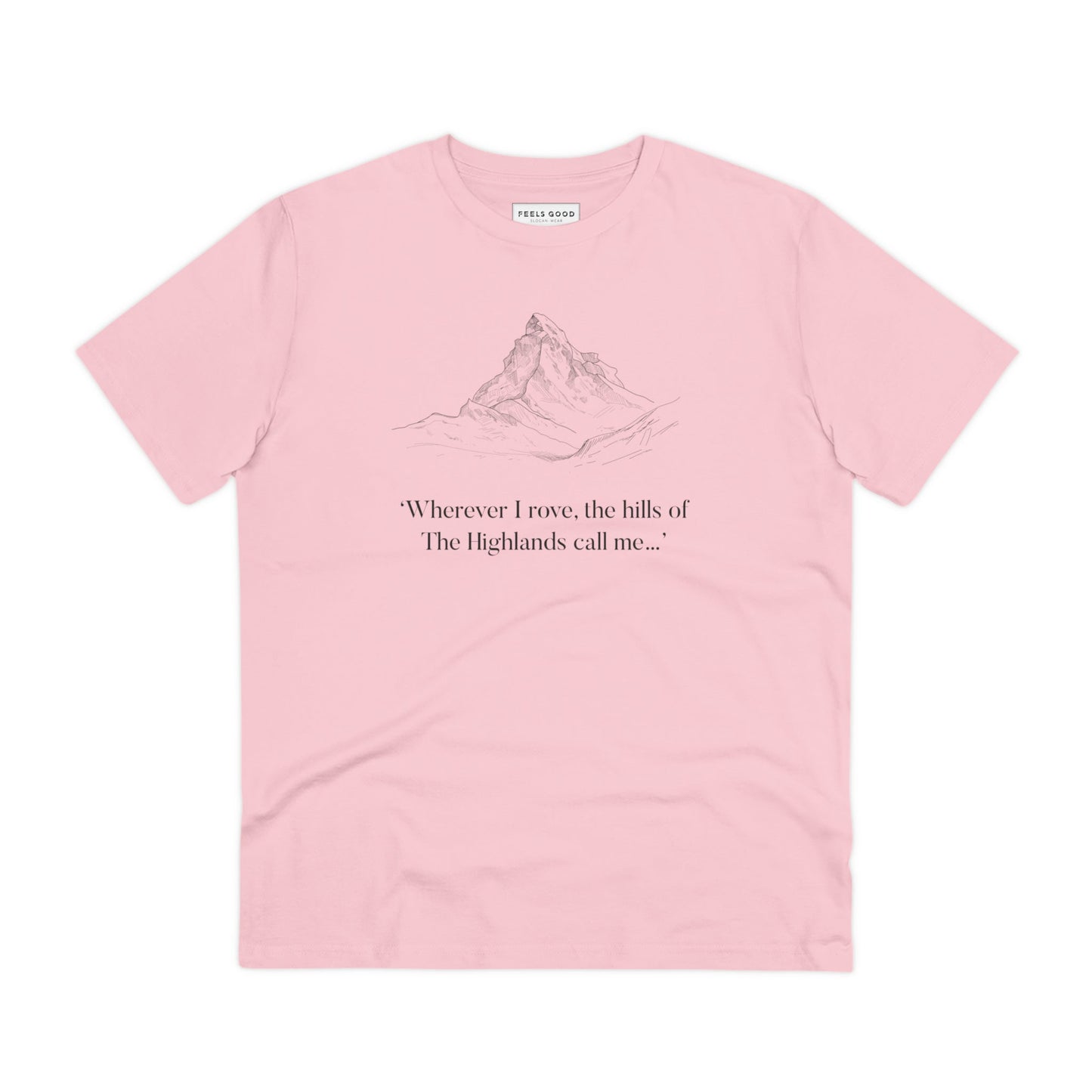 A classic Scottish dress alternative—wear the Scotland 'Hills Of The Highlands' organic cotton t-shirt.