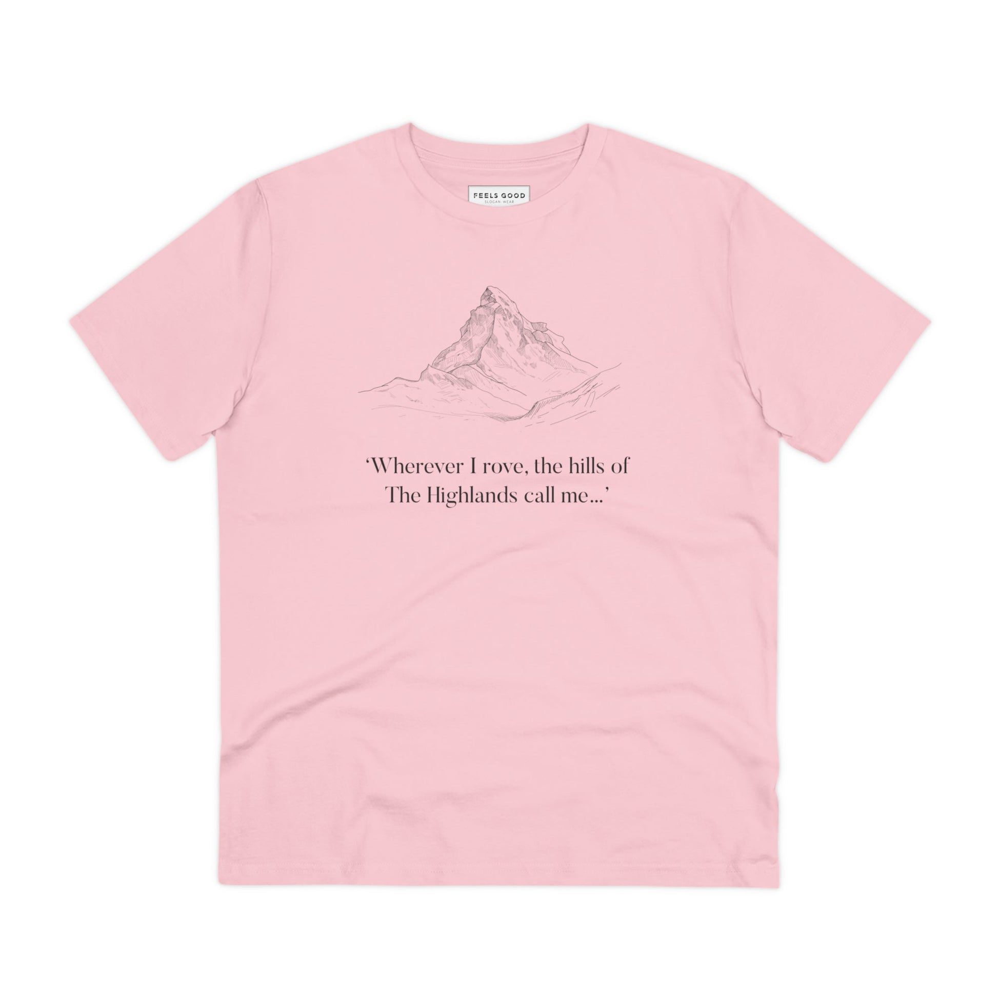 A classic Scottish dress alternative—wear the Scotland 'Hills Of The Highlands' organic cotton t-shirt.
