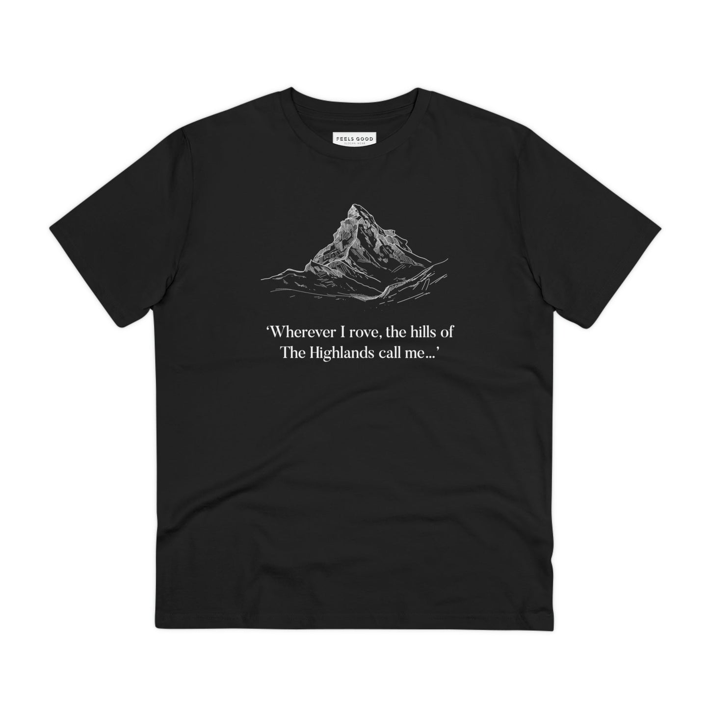 Keep your Scottish outfit effortlessly stylish with the Scotland 'Hills Of The Highlands' organic cotton t-shirt.
