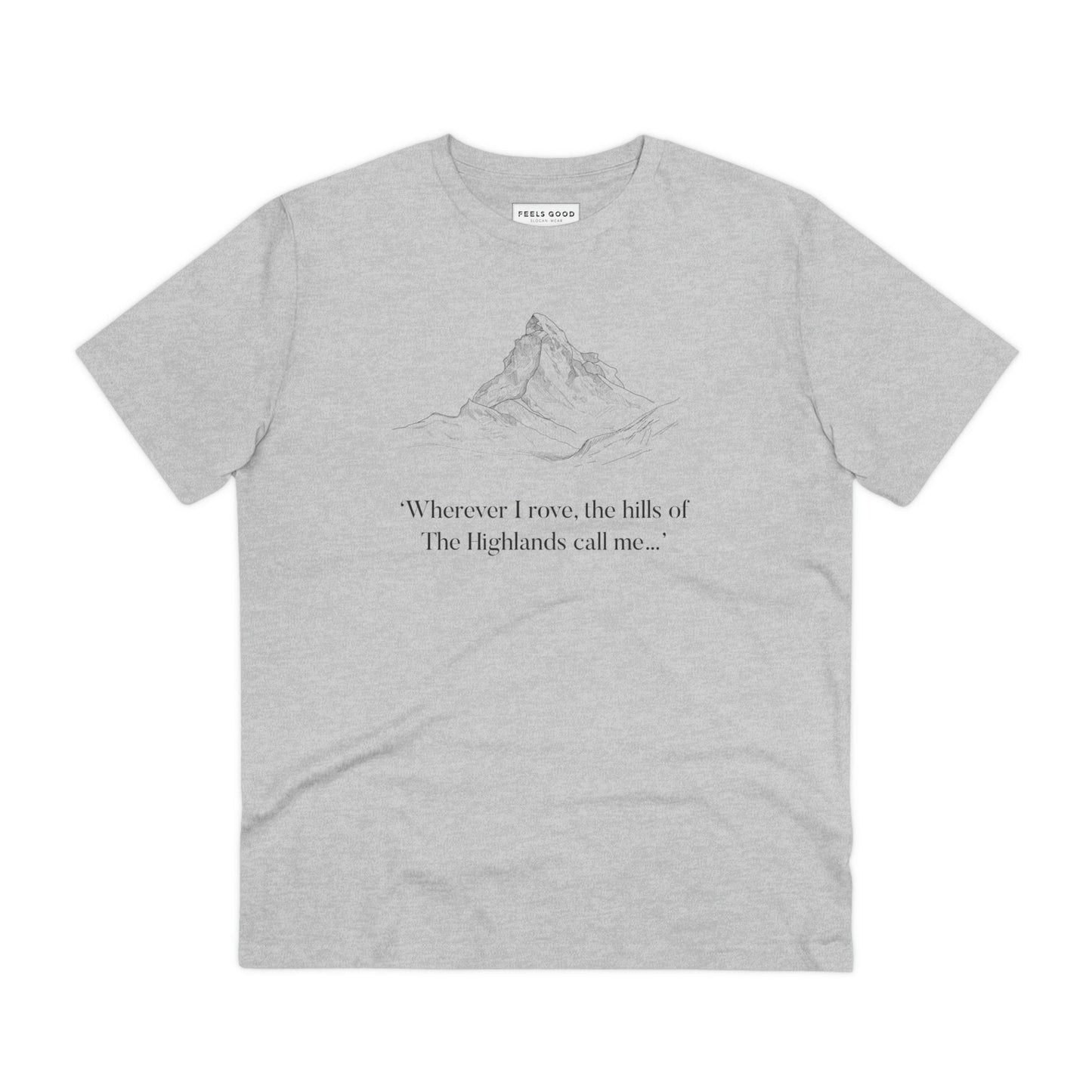 Express your love for Scottish slang with the Scotland 'Hills Of The Highlands' organic cotton t-shirt.