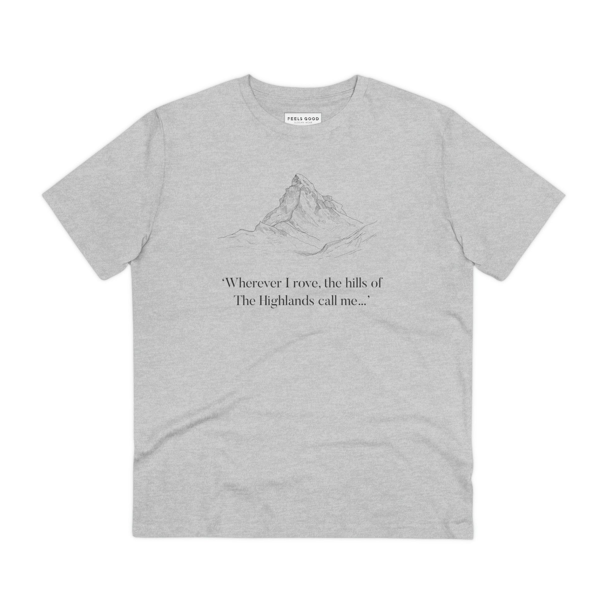 Express your love for Scottish slang with the Scotland 'Hills Of The Highlands' organic cotton t-shirt.