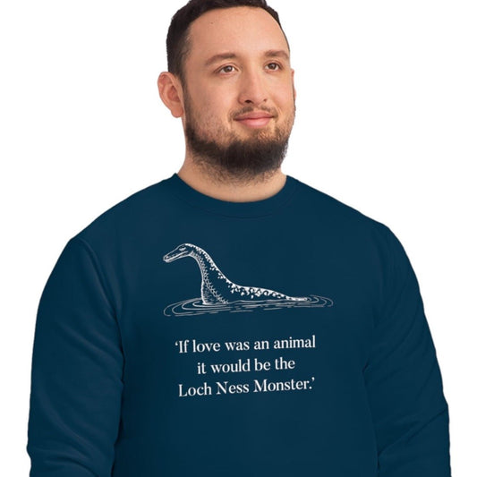 Stay cozy in the Scotland 'Nessie' organic cotton sweatshirt—perfect for any Scotland sweatshirt lover!