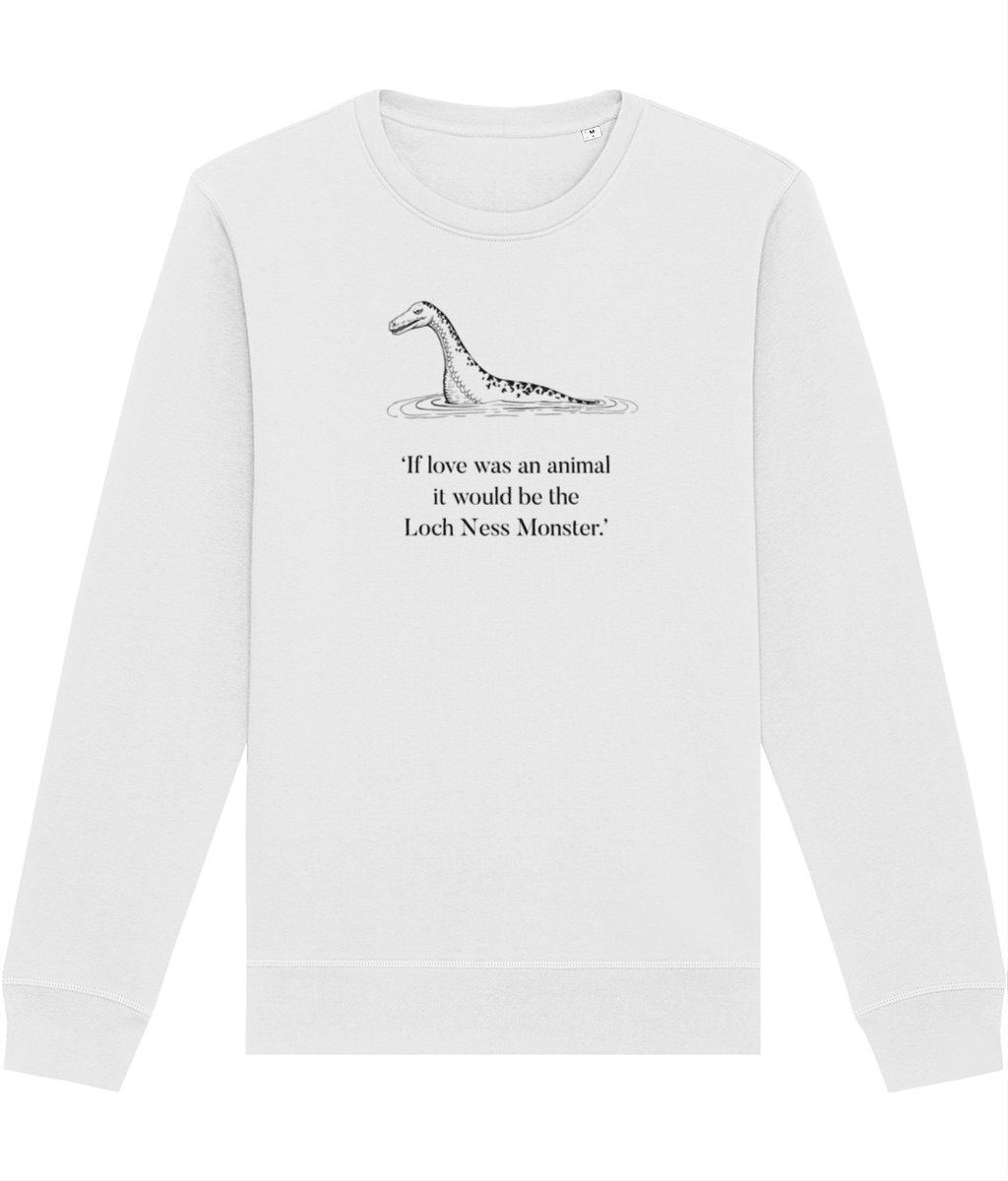 Witty and warm, the scotland-nessie-organic-cotton-sweatshirt channels Scotts menswear charm

